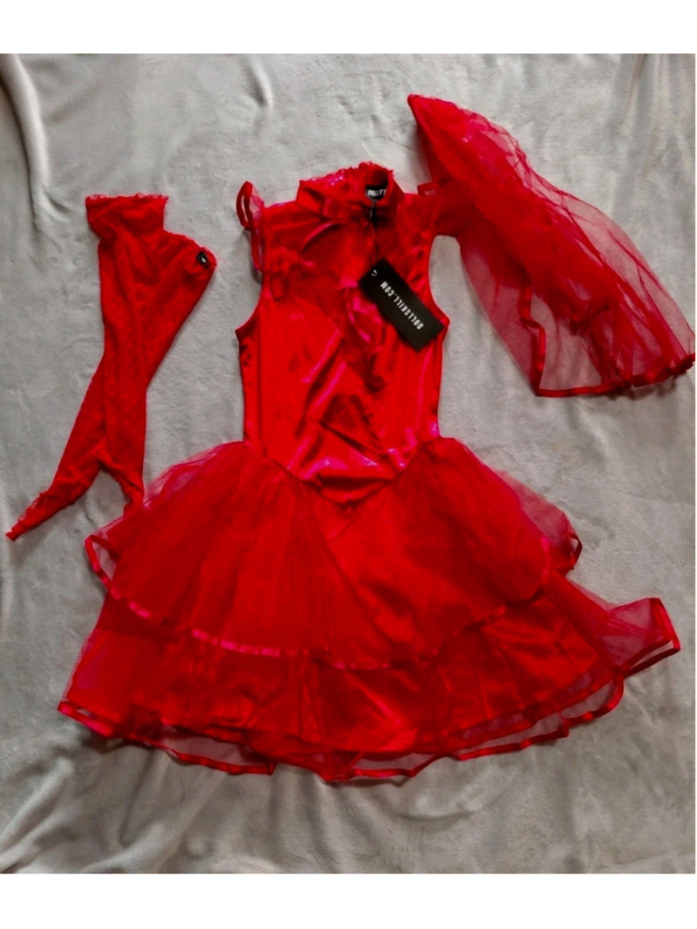 Dolls Kill Bride Lydia Halloween Costume Cosplay Beetle Juice Red Dress Small